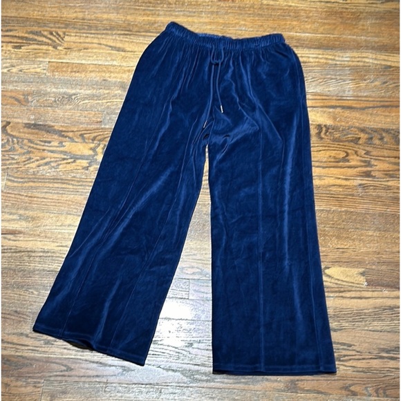 Navy Velour Tracksuit with Hoodie - Picture 8 of 10